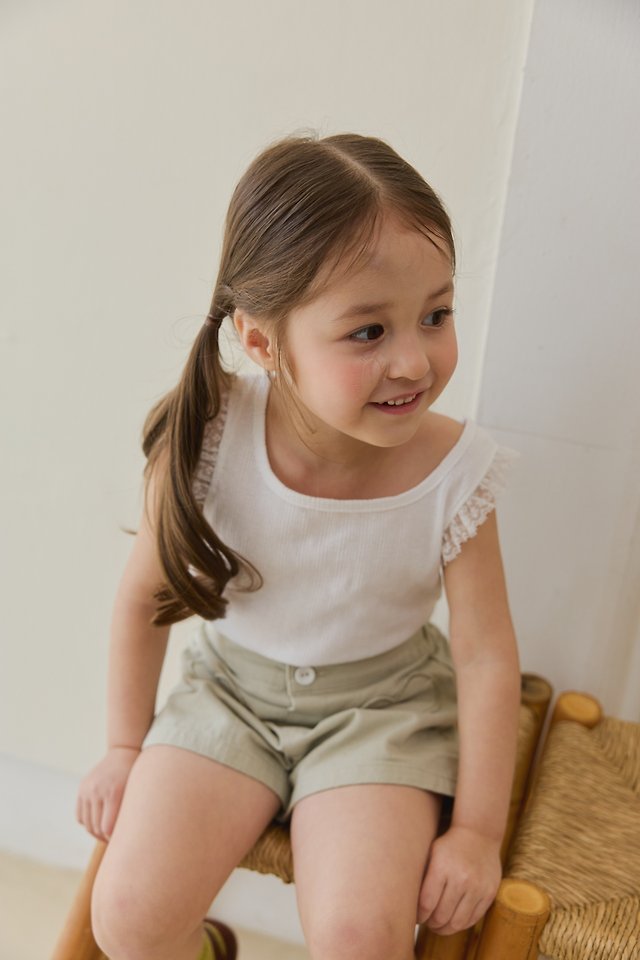 Mon Atelier - Korean Children Fashion - #kidzfashiontrend - Eyelet Sleeveless Top - 5