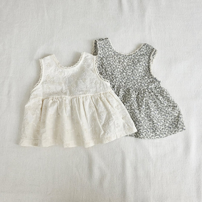 Mon Atelier - Korean Children Fashion - #kidzfashiontrend - Cross Sleeveless Blouse