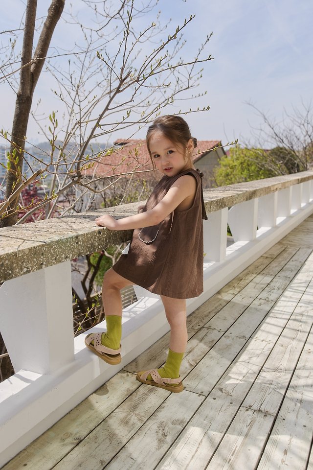 Mon Atelier - Korean Children Fashion - #minifashionista - Lace Pocket One-piece - 3