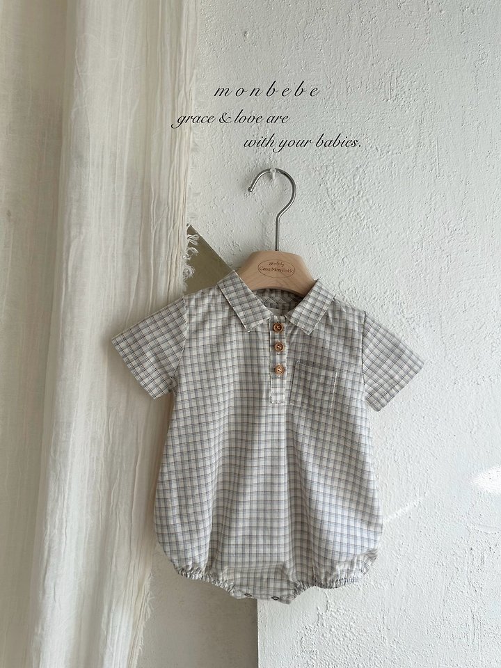 Monbebe - Korean Baby Fashion - #babyboutique - Rio Check Suit - 10