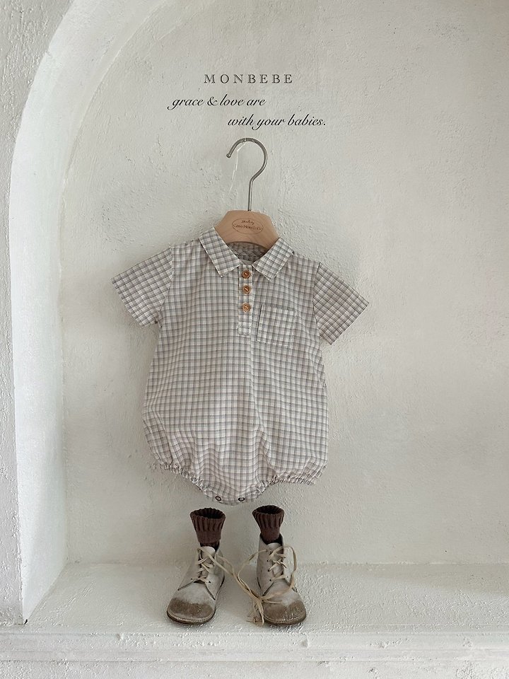 Monbebe - Korean Baby Fashion - #babyboutique - Rio Check Suit - 9