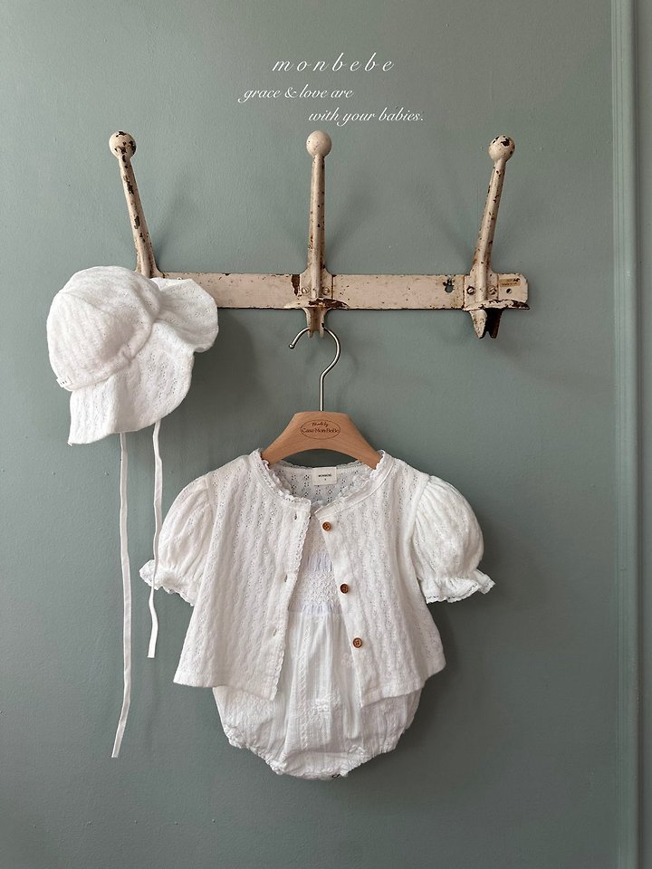 Monbebe - Korean Baby Fashion - #babyboutique - Lace Smock Suit - 5