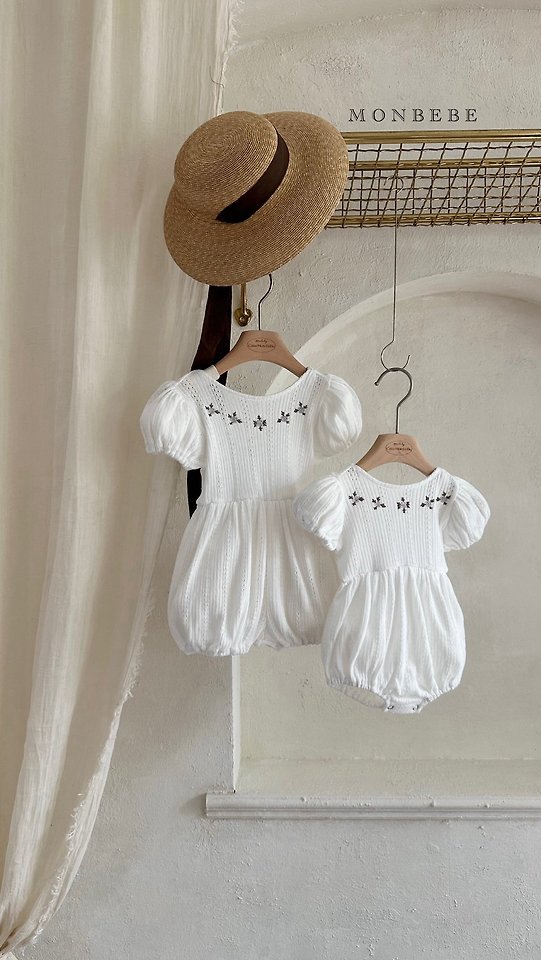 Monbebe - Korean Baby Fashion - #babyboutiqueclothing - Leah Embroidery Suit - 3
