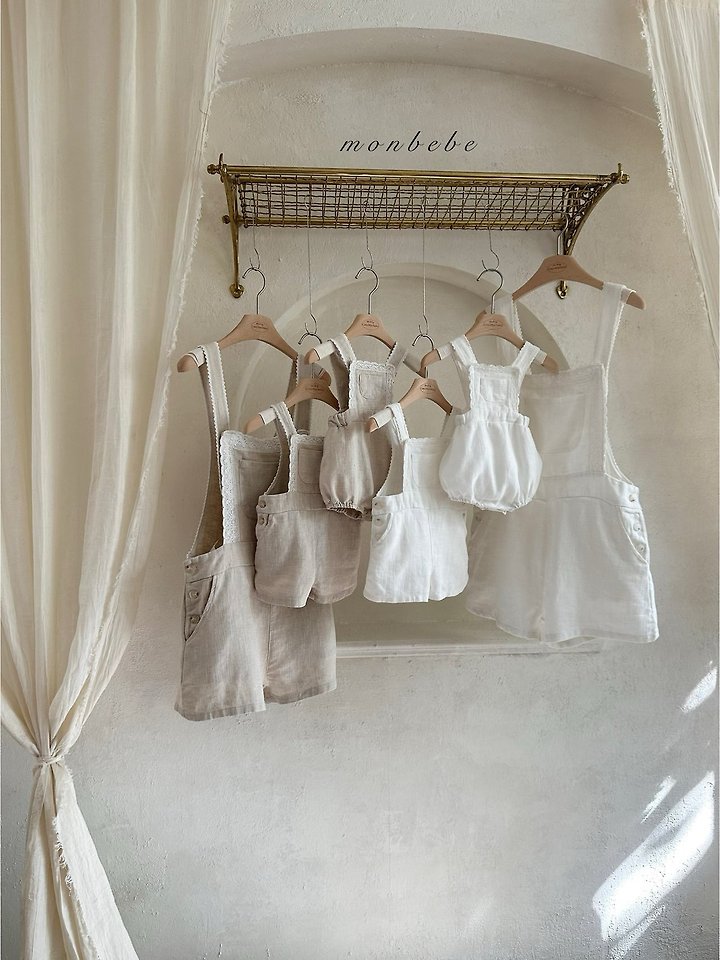 Monbebe - Korean Baby Fashion - #babyboutiqueclothing - Pure Linen Suspender Suit - 11