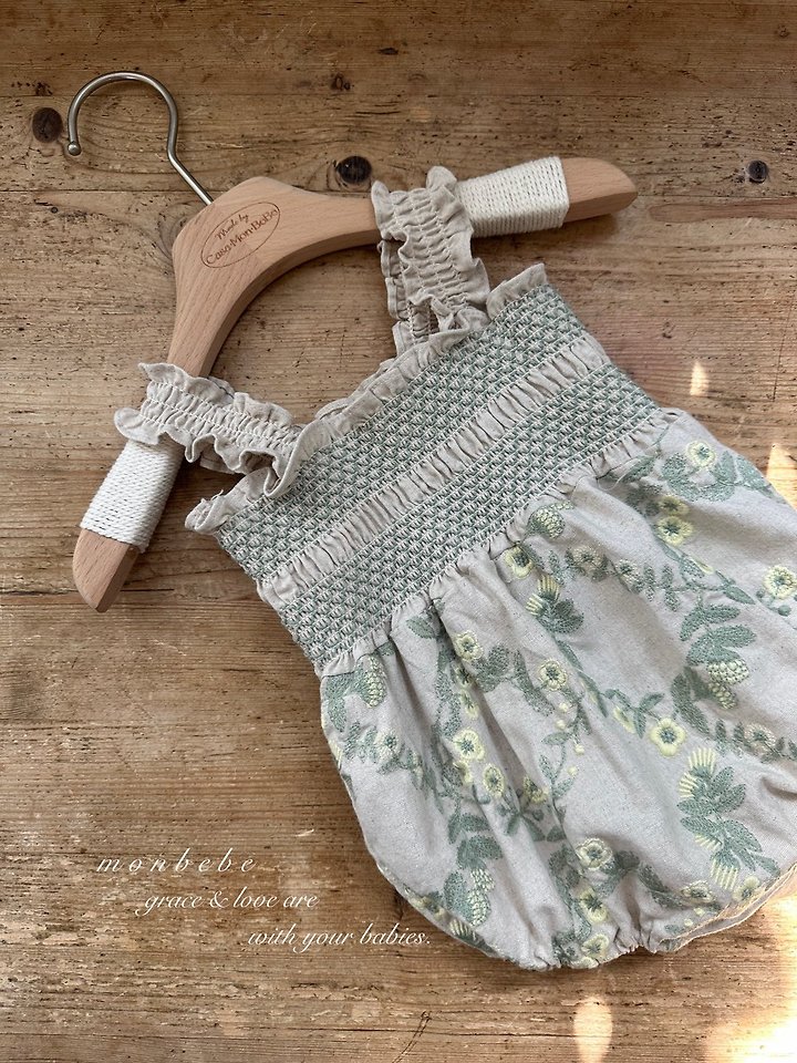 Monbebe - Korean Baby Fashion - #babyclothing - Green Veil Suit - 3