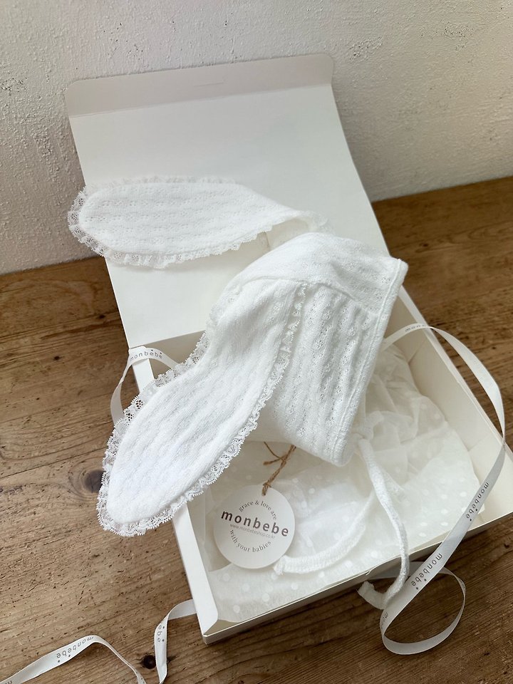 Monbebe - Korean Baby Fashion - #babyclothing - Knit Bunny Bonnet