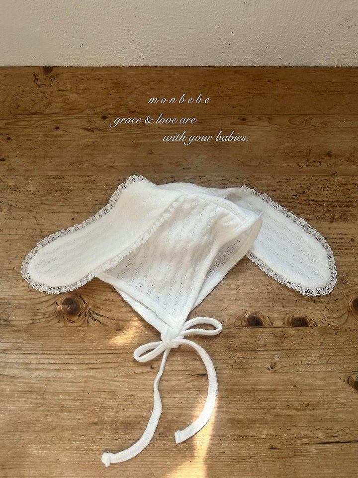 Monbebe - Korean Baby Fashion - #babyfever - Knit Bunny Bonnet - 3