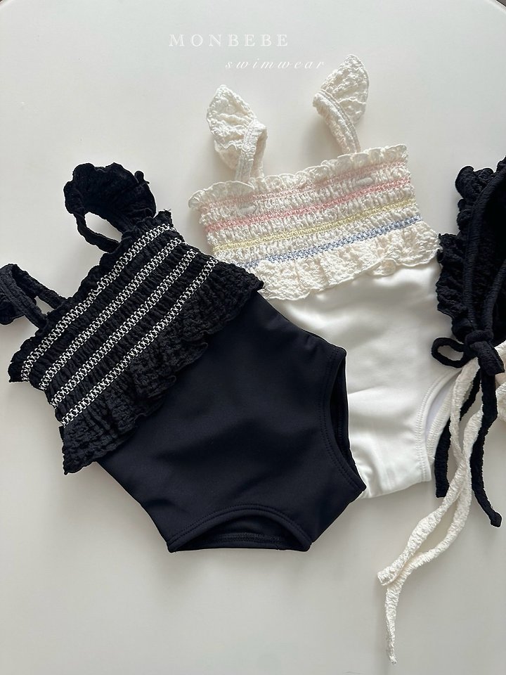 Monbebe - Korean Baby Fashion - #babyfever - Spinkle Swimsuit (with Bonnet)