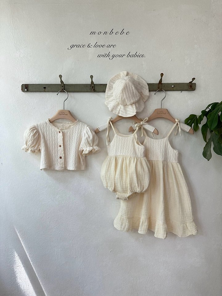 Monbebe - Korean Baby Fashion - #babygirlfashion - Rosé Knit Suit - 7