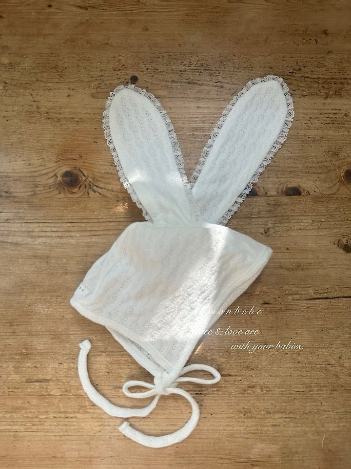 Monbebe - Korean Baby Fashion - #babylifestyle - Knit Bunny Bonnet - 5