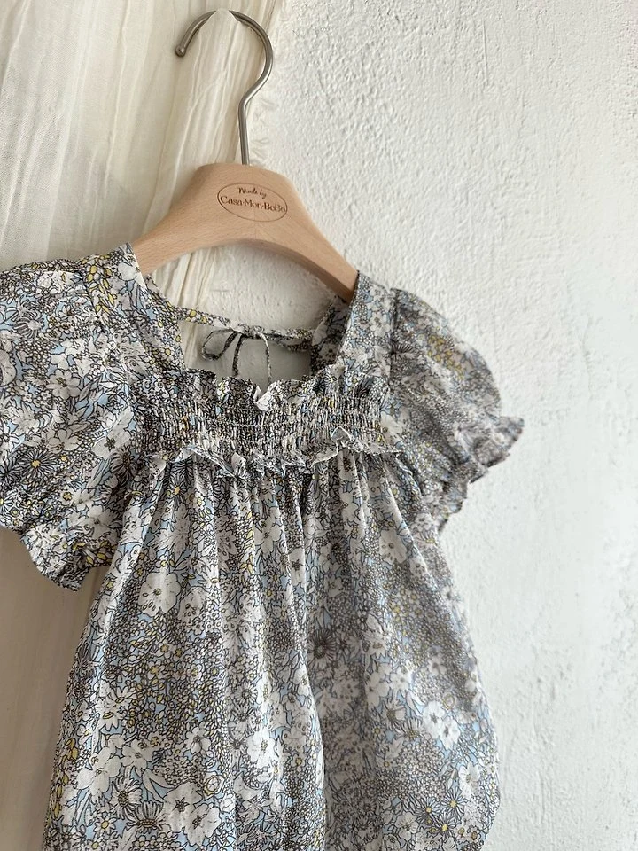 Monbebe - Korean Baby Fashion - #babyoninstagram - Hazy Flower One-piece - 12