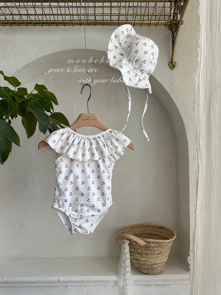 Monbebe - Korean Baby Fashion - #babyoninstagram - 26 Loro Swimsuit (with Hat) - 2