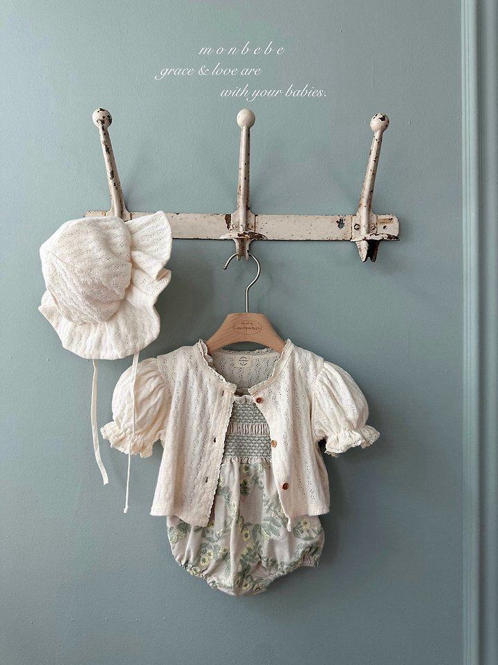 Monbebe - Korean Baby Fashion - #babyootd - Rosé Knit Cardigan - 12