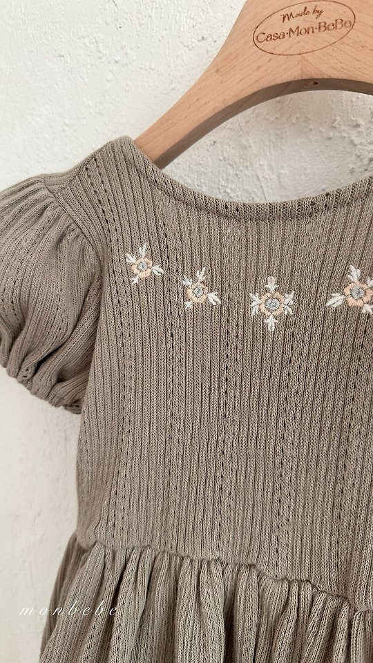 Monbebe - Korean Baby Fashion - #babyootd - Leah Embroidery Suit - 10