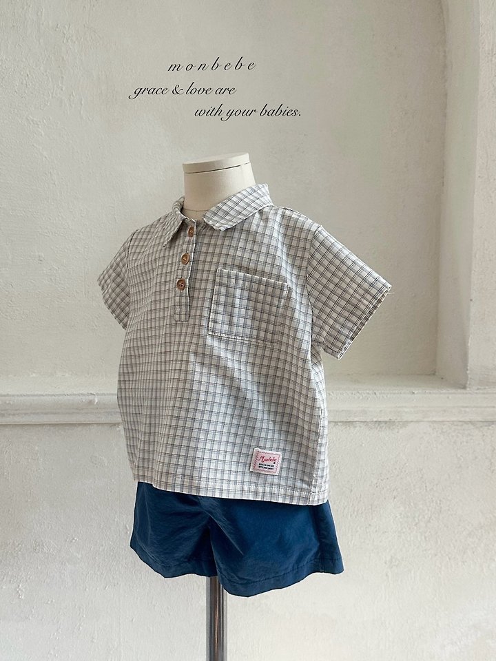 Monbebe - Korean Baby Fashion - #babyoninstagram - Rio Check Shirt - 4