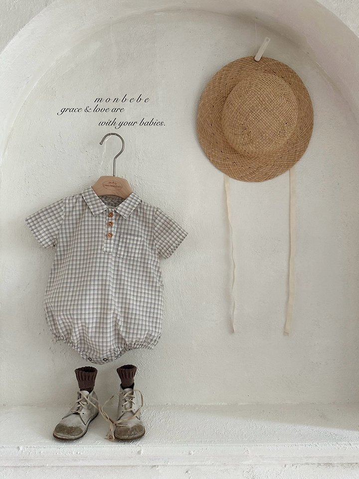 Monbebe - Korean Baby Fashion - #babyootd - Rio Check Suit - 3