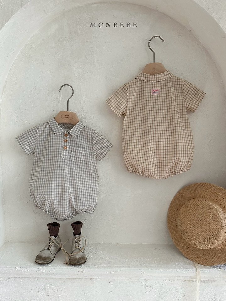 Monbebe - Korean Baby Fashion - #babyootd - Rio Check Suit - 4