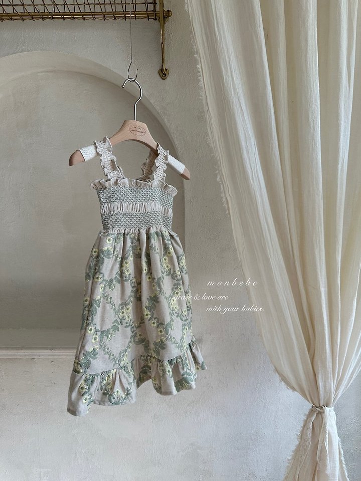 Monbebe - Korean Baby Fashion - #babyoutfit - Green Veil One-piece - 11