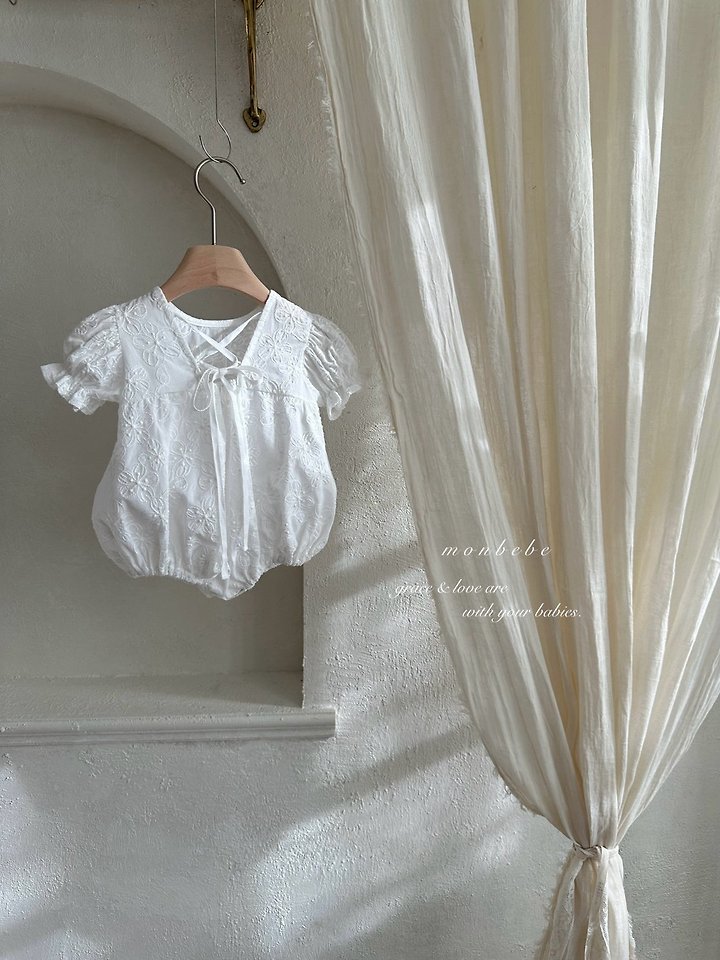 Monbebe - Korean Baby Fashion - #babyoutfit - Cotton Embroidery Suit - 10
