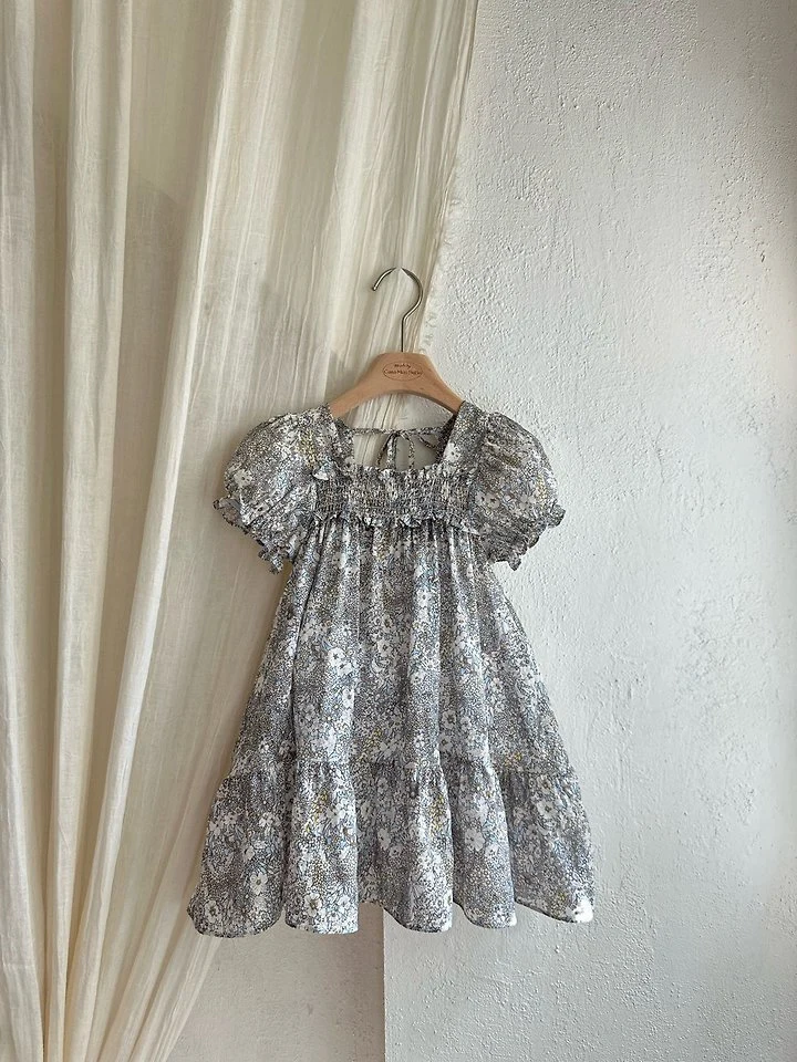 Monbebe - Korean Baby Fashion - #babywear - Hazy Flower One-piece