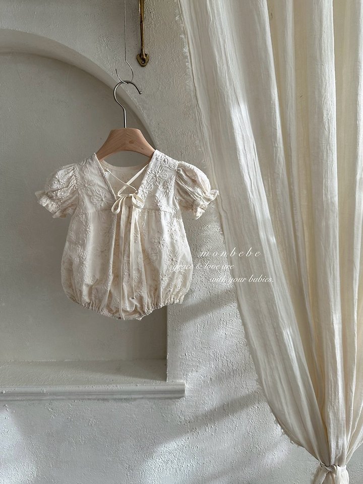 Monbebe - Korean Baby Fashion - #babywear - Cotton Embroidery Suit - 11