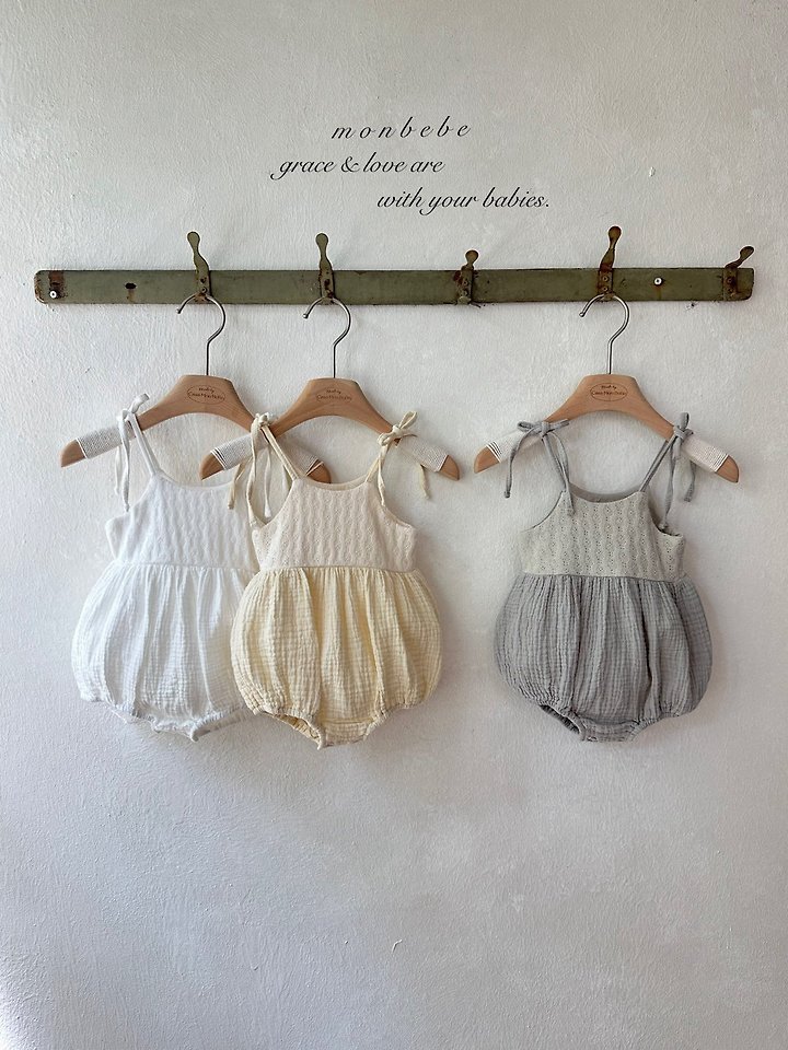 Monbebe - Korean Baby Fashion - #smilingbaby - Rosé Knit Suit