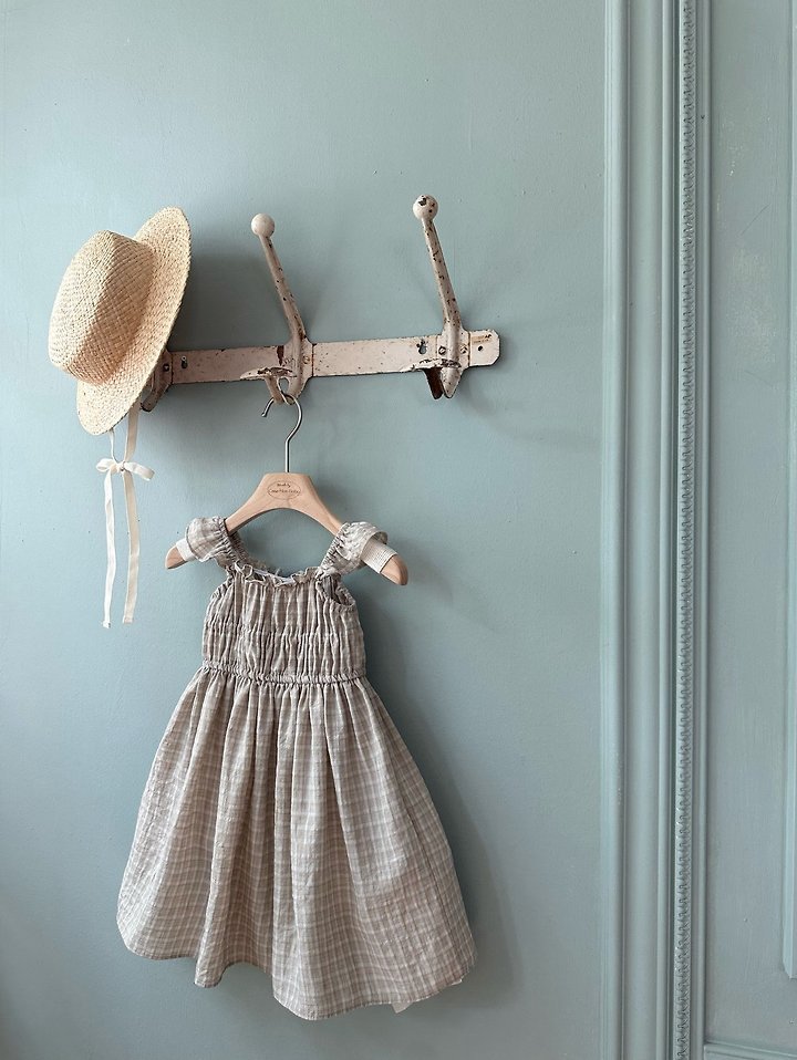 Monbebe - Korean Baby Fashion - #smilingbaby - Maple Check One-piece - 7