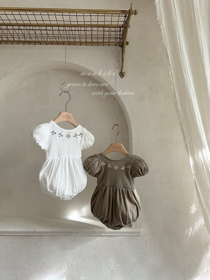 Monbebe - Korean Baby Fashion - #smilingbaby - Leah Embroidery Suit