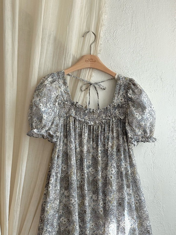 Monbebe - Korean Women Fashion - #momslook - Hazy Flower One-piece (Adult) - 5