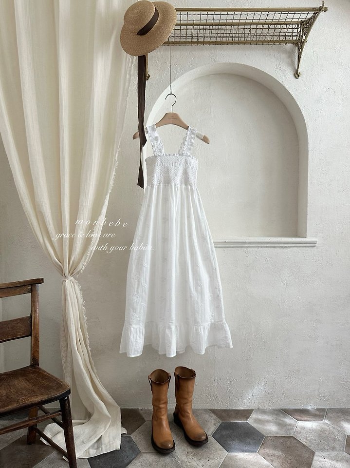 Monbebe - Korean Women Fashion - #momslook - Lace Smock One-piece (Adult)