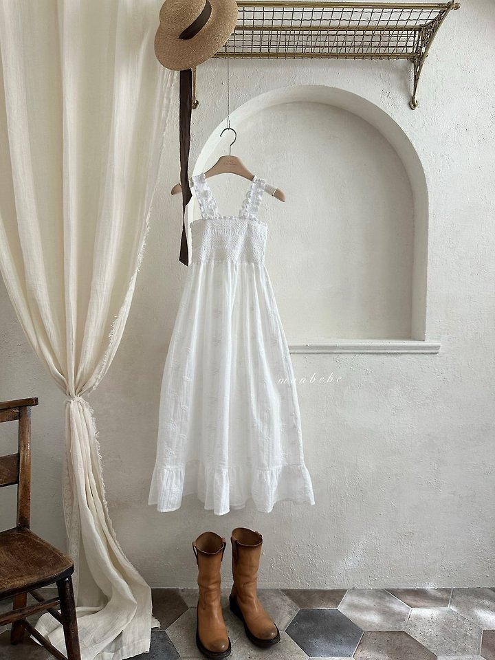 Monbebe - Korean Women Fashion - #momslook - Lace Smock One-piece (Adult) - 4