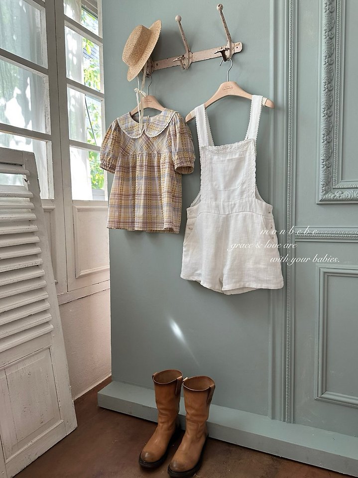 Monbebe - Korean Women Fashion - #momslook - Pure Linen Suspender Pants (Adult) - 7