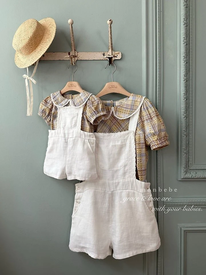Monbebe - Korean Women Fashion - #thatsdarling - Pure Linen Suspender Pants (Adult) - 5