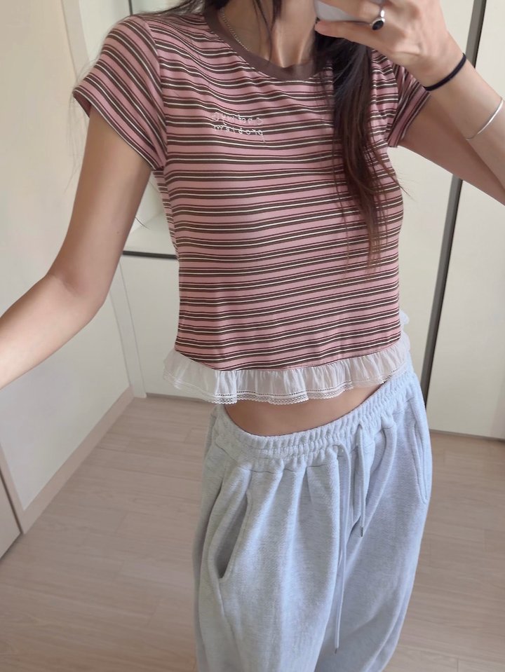Moran Women - Korean Women Fashion - #momslook - My Embroidery Tee