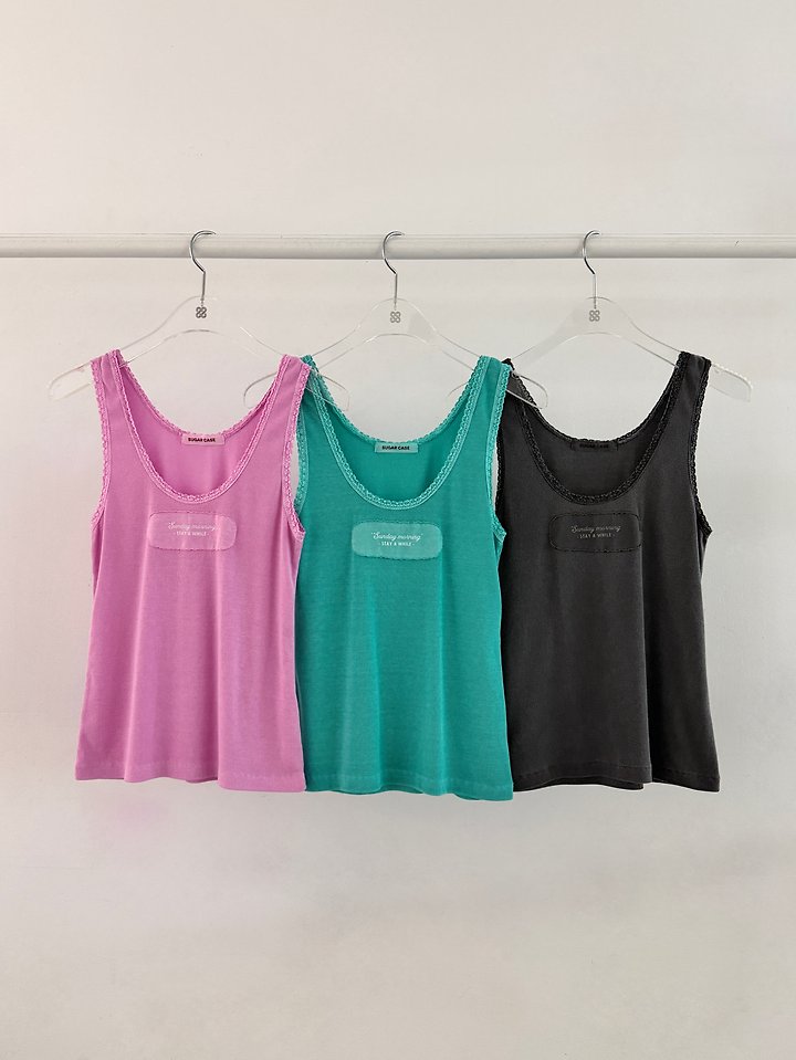 Moran Women - Korean Women Fashion - #momslook - Sunday Lace Sleeveless Top