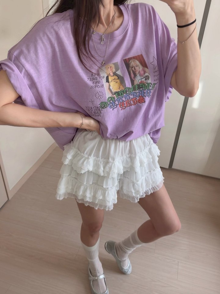 Moran Women - Korean Women Fashion - #momslook - Blondie Vintage Washed Tee - 11