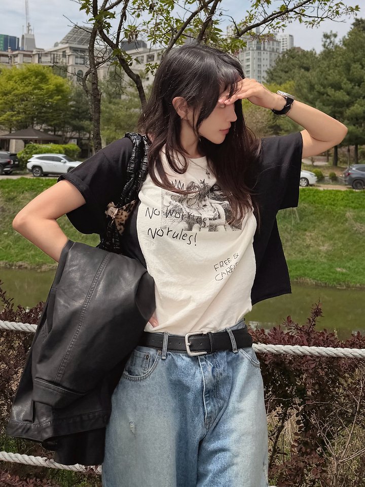 Moran Women - Korean Women Fashion - #momslook - Worries Tee - 10