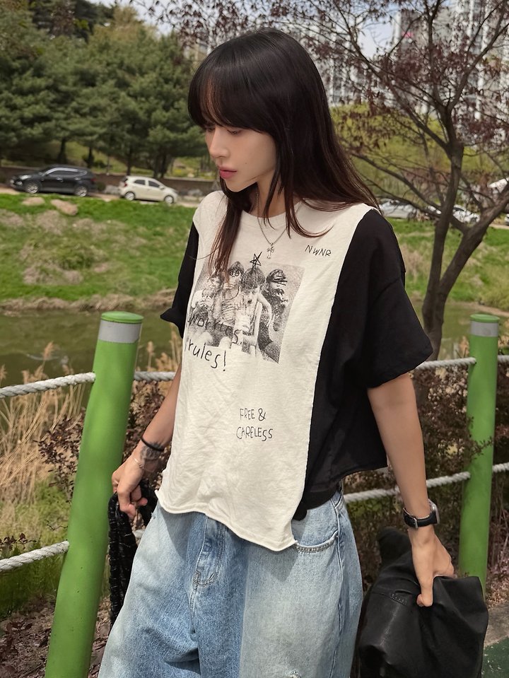 Moran Women - Korean Women Fashion - #momslook - Worries Tee - 12