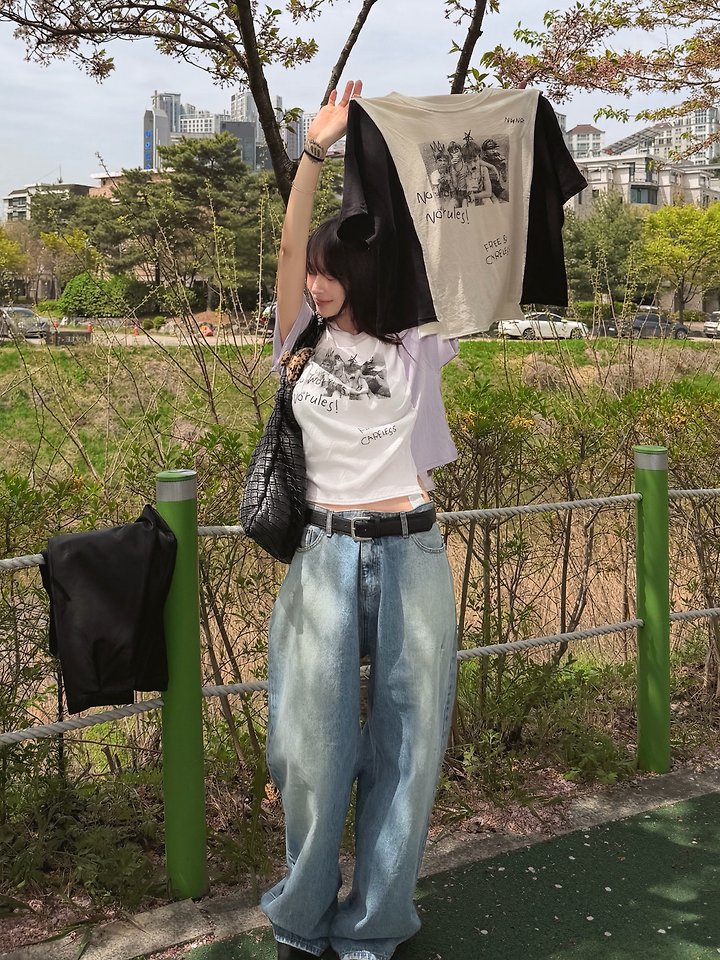Moran Women - Korean Women Fashion - #momslook - Worries Tee - 6