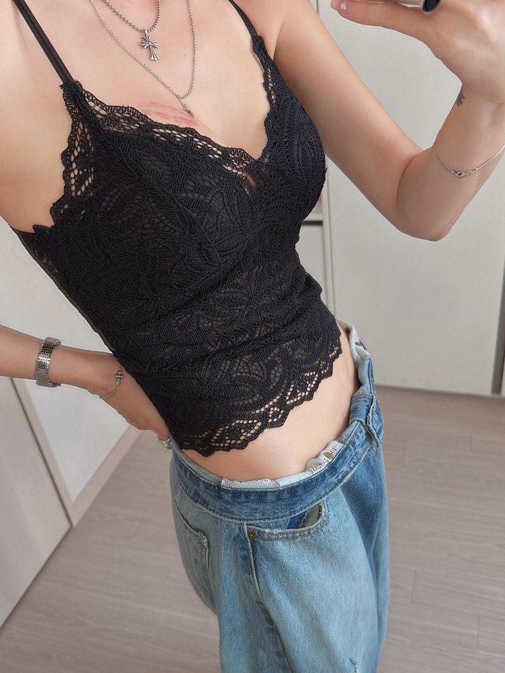 Moran Women - Korean Women Fashion - #momslook - Havana Lace Sleeveless Top - 9