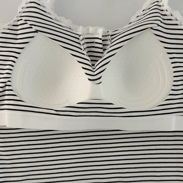 Moran Women - Korean Women Fashion - #womensfashion - Mono Stripe Lace Sleeveless Top - 4