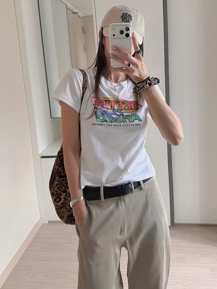 Moran Women - Korean Women Fashion - #momslook - Better Pigment Short Sleeve Tee - 5
