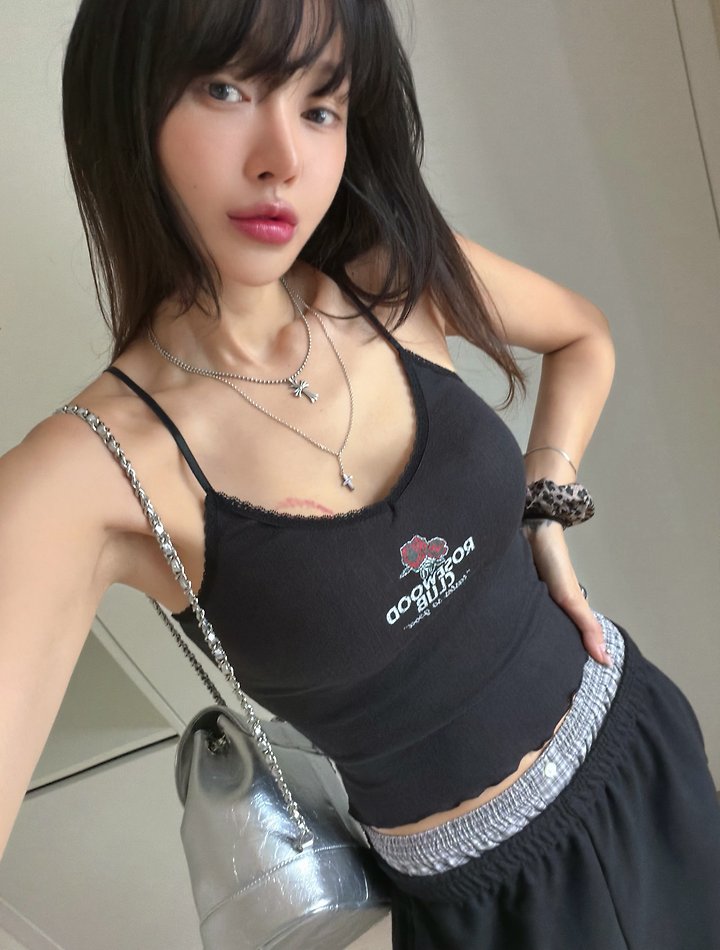 Moran Women - Korean Women Fashion - #momslook - Rose Lace Sleeveless Top - 12