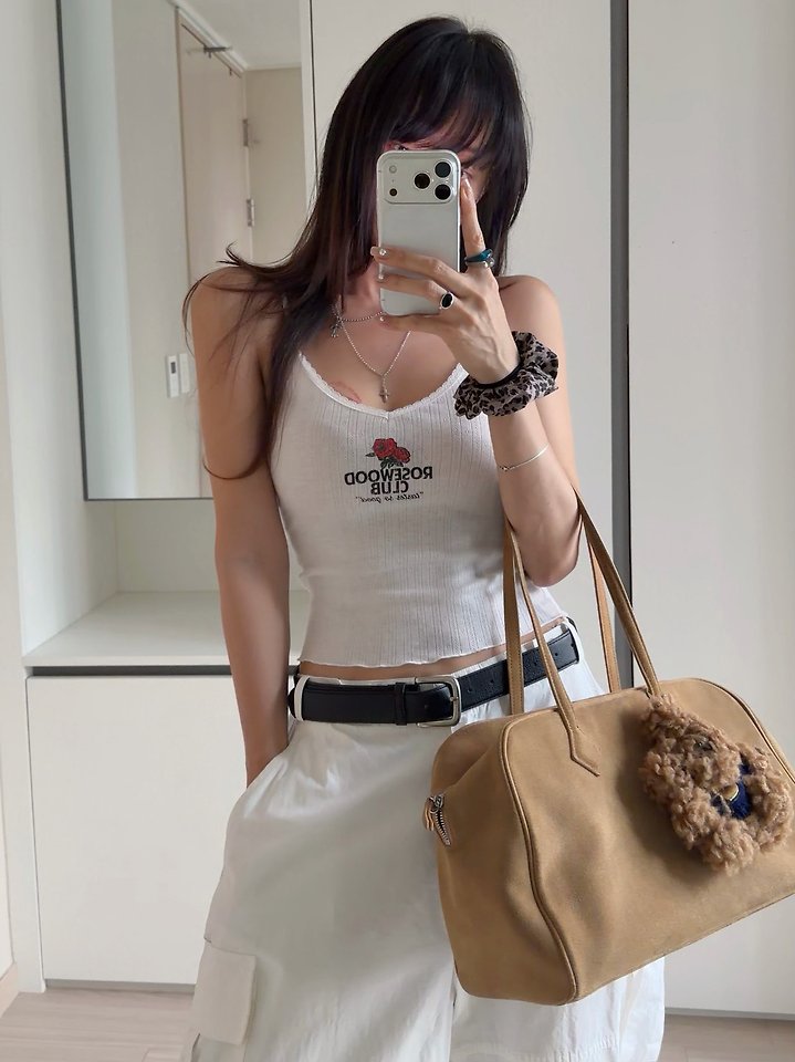 Moran Women - Korean Women Fashion - #momslook - Rose Lace Sleeveless Top - 6
