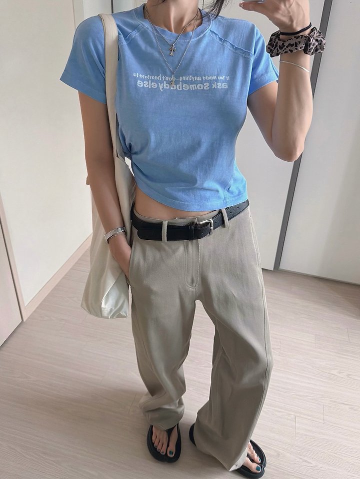 Moran Women - Korean Women Fashion - #momslook - Ask Pigment Tee - 7