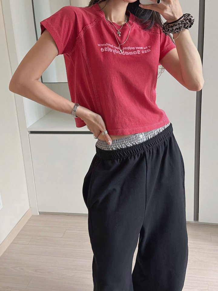 Moran Women - Korean Women Fashion - #momslook - Ask Pigment Tee - 9