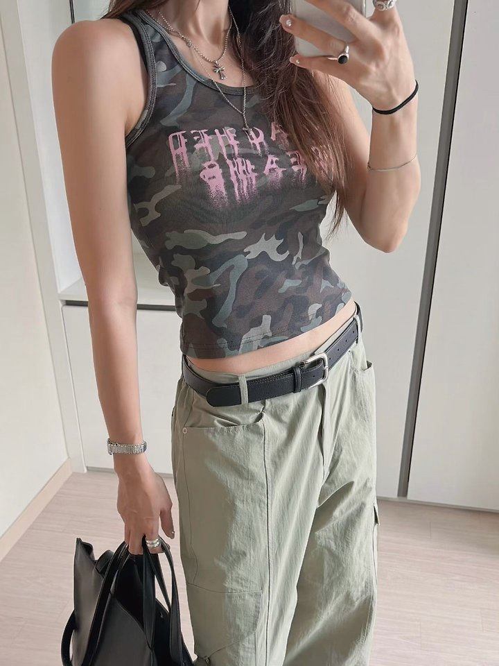 Moran Women - Korean Women Fashion - #momslook - Camo Dreams Sleeveless Top - 7