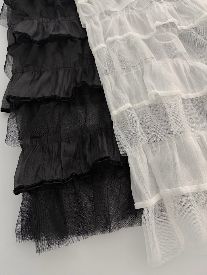 Moran Women - Korean Women Fashion - #vintagekidsstyle - Sheer Full Cancan Skirt - 4