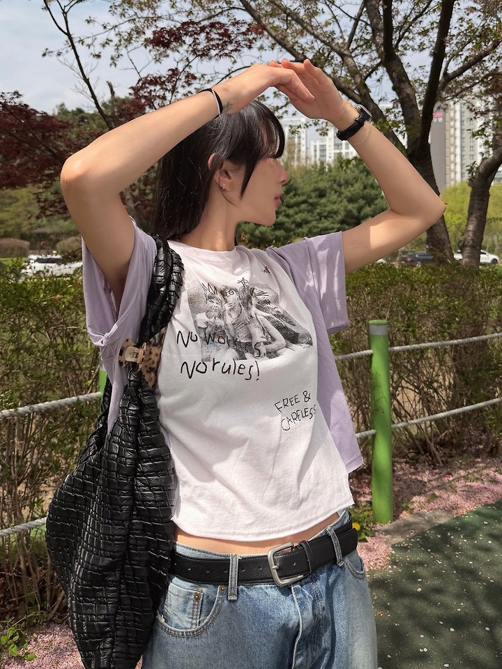 Moran Women - Korean Women Fashion - #shopsmall - Worries Tee