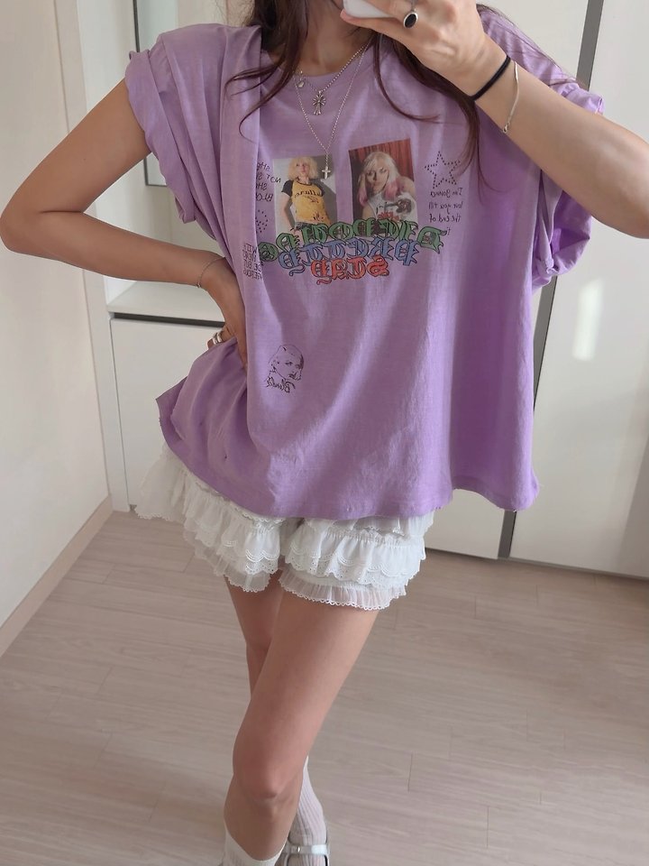 Moran Women - Korean Women Fashion - #womensfashion - Blondie Vintage Washed Tee - 10